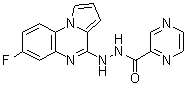 structure of CAS# 895158-95-9, 吡嗪羧酸 2-(7-氟吡咯并[1,2-a]喹喔啉-4-基)酰肼