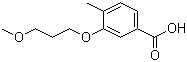 4-甲基-3-(3-甲氧基丙氧基)苯甲酸分子结构 (CAS 895240-71-8)