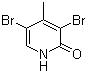 structure of CAS# 89581-53-3, 3,5-二溴-4-甲基-2(1H)-吡啶酮