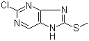 2-氯-8-甲硫基-7H-嘌呤分子结构 (CAS 89581-80-6)