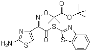 structure of CAS# 89604-92-2, 2-Mercaptobenzothiazolyl-(Z)-(2-aminothiazol-4-yl)-2-(tert-butoxycarbonyl) isopropoxyiminoacetate