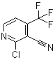 2-氯-4-(三氟甲基)-3-吡啶甲腈分子结构 (CAS 896447-72-6)