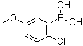 structure of CAS# 89694-46-2, 2-氯-5-甲氧基苯硼酸