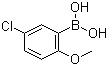 structure of CAS# 89694-48-4, 5-Chloro-2-methoxyphenylboronic acid