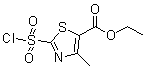 CAS # 89694-92-8, 2-(Chlorosulfonyl)-4-methyl-5-thiazolecarboxylic acid ethyl ester