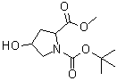 CAS 登录号：897046-42-3, 叔丁氧羰基-DL-4-羟基脯氨酸甲酯