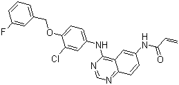 N-[4-[[3-氯-4-[(3-氟苯基)甲氧基]苯基]氨基]-6-喹唑啉基]-2-丙烯酰胺分子结构 (CAS 897383-62-9)