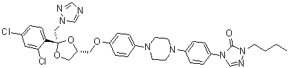 伊曲康唑杂质 F分子结构 (CAS 89848-51-1)