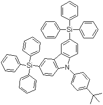 structure of CAS# 898546-82-2, 9-(4-叔丁基苯基)-3,6-双(三苯基硅基)-9H-咔唑