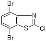 4,7-二溴-2-氯苯并噻唑分子结构 (CAS 898747-94-9)