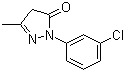 CAS # 90-31-3, 1-(3-Chlorophenyl)-3-methyl-2-pyrazolin-5-one, 1-(3-Chlorophenyl)-3-methyl-4,5-dihydro-1H-pyrazol-5-one