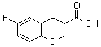5-氟-2-甲氧基苯丙酸分子结构 (CAS 900021-53-6)