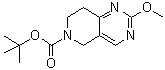structure of CAS# 900156-22-1, 2-甲氧基-7,8-二氢-5H-吡啶并[4,3-d]嘧啶-6-羧酸叔丁酯