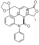 (1'R,3'aR,8'aS,9'S,9'aS)-1',3'a,5',7',8',8'a,9',9'a-八氢-1'-甲基-3'-氧代-N,N-二苯基螺[1,3-二氧杂环戊烷-2,6'(3'H)-萘并[2,3-c]呋喃]-9'-甲酰胺分子结构 (CAS 900160-98-7)