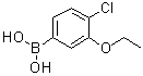 (4-氯-3-乙氧基苯基)硼酸分子结构 (CAS 900174-62-1)