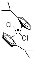 structure of CAS# 90023-13-5, Bis(isopropylcyclopentadienyl)tungsten dichloride