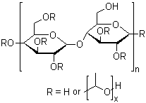 structure of CAS# 9004-64-2, Hydroxypropyl cellulose