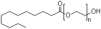 structure of CAS# 9004-81-3, 聚乙二醇单月桂酸酯