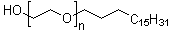 十八烷醇聚氧乙烯醚分子结构 (CAS 9005-00-9)