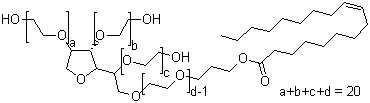 structure of CAS# 9005-65-6, Tween 80