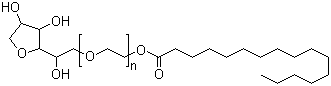 structure of CAS# 9005-66-7, Polyoxyethylene sorbitan monopalmitate