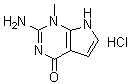 CAS # 90065-70-6, 2-Amino-1,7-dihydro-1-methyl-4H-pyrrolo[2,3-d]pyrimidin-4-one monohydrochloride