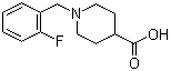 structure of CAS# 901313-43-7, 1-[(2-氟苯基)甲基]-4-哌啶甲酸
