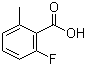 2-氟-6-甲基苯甲酸分子结构 (CAS 90259-27-1)
