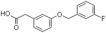 structure of CAS# 902836-26-4, 3-(3-氟苄氧基)苯乙酸