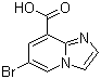 structure of CAS# 903129-78-2, 6-溴咪唑并[1,2-a]吡啶-8-羧酸