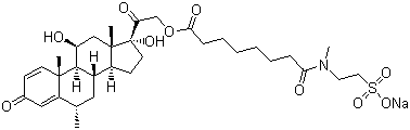 磺庚甲泼尼龙分子结构 (CAS 90350-40-6)