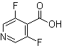 structure of CAS# 903522-29-2, 3,5-二氟-4-吡啶羧酸