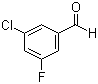 3-氯-5-氟苯甲醛分子结构 (CAS 90390-49-1)