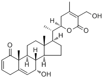 CAS # 904665-71-0, Daturataturin A aglycone, Desglucodaturataturin A, (7alpha,22R)-7,22,27-Trihydroxy-1-oxoergosta-2,5,24-trien-26-oic acid delta-lactone
