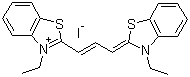 structure of CAS# 905-97-5, 3,3'-二乙基噻碳菁碘化物