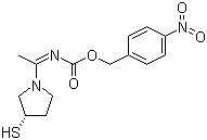 structure of CAS# 90505-36-5, (S)-[1-(3-巯基吡咯烷-1-基)亚乙基]氨基甲酸对硝基苄酯