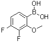 structure of CAS# 905583-06-4, (3,4-二氟-2-甲氧基苯基)硼酸