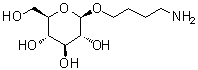 4-氨基丁基 beta-D-吡喃葡萄糖苷分子结构 (CAS 905828-72-0)