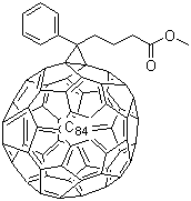 3'-苯基-3'H-环丙并[18,37][5,6]富勒烯-C84-D2d-3'-丁酸甲酯分子结构 (CAS 905843-95-0)