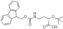 (2S)-2-叔丁氧基-4-[[芴甲氧羰基]氨基]丁酸分子结构 (CAS 905857-46-7)