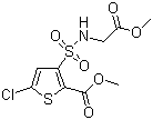 5-氯-3-[N-(甲氧基羰基甲基)氨基磺酰基]-2-噻吩甲酸甲酯分子结构 (CAS 906522-87-0)