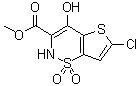 structure of CAS# 906522-88-1, 6-氯-4-羟基-2H-噻吩并[2,3-e]-1,2-噻嗪-3-羧酸甲酯 1,1-二氧化物