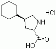 structure of CAS# 90657-55-9, 反式-4-环己基-L-脯氨酸盐酸盐