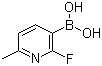 structure of CAS# 906744-85-2, 2-氟-6-甲基吡啶-3-硼酸