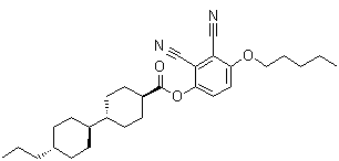 CAS # 90681-46-2, [trans(trans)]-4'-Propyl-[1,1'-bicyclohexyl]-4-carboxylic acid 2,3-dicyano-4-(pentyloxy)phenyl ester