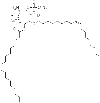 CAS # 90693-88-2, 1,2-Di-(9Z-octadecenoyl)-sn-glycero-3-phospho-L-serine sodium salt, (2S,8R,19Z)-2-Amino-5-hydroxy-11-oxo-8-[[(9Z)-1-oxo-9-octadecenyl]oxy]-4,6,10-trioxa-5-phosphaoctacos-19-enoic acid 5-oxide sodium salt (1:1), 1,2-Dioleoyl-sn-glycero-3-phospho-L-serine sodium salt, Coatsome MS 8181LS