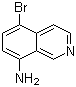 structure of CAS# 90721-35-0, 8-Amino-5-bromoisoquinoline