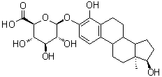 CAS # 90746-94-4, 4-Hydroxyestradiol 3-glucuronide, (17beta)-4,17-Dihydroxyestra-1,3,5(10)-trien-3-yl beta-D-glucopyranosiduronic acid