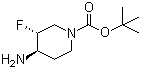 structure of CAS# 907544-16-5, 反式-4-氨基-3-氟哌啶-1-甲酸叔丁酯