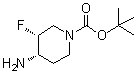 (3R,4S)-4-氨基-3-氟哌啶-1-羧酸叔丁酯分子结构 (CAS 907544-17-6)